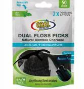 48 Wholesale Oral Fusion Floss Picks 50 Count Charcoal