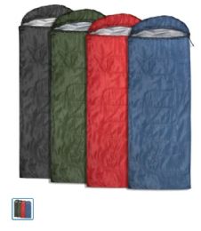 10 Pieces Yacht & Smith Temperature Rated 72x30 Sleeping Bag Assorted Colors - Sleep Gear