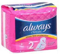 48 Pieces Always Classic Maxi 9 Wings Sensitive - Personal Care