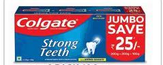 24 Wholesale Colgate Toothpaste 500 Grams 16.9oz Strong Teeth 3 Pack