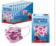 1200 Pieces Disposable Children Mask 10 Pack Supergirl - Face Mask