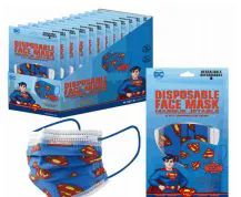 1200 Pieces Disposable Children Mask 10 Pack Superman - Face Mask