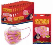 1200 Pieces Disposable Children Mask 10 Pack Wonder Woman - Face Mask