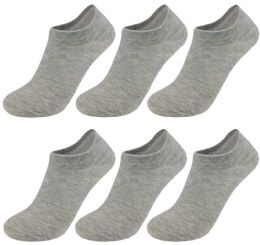 1200 Wholesale Yacht & Smith Mens Cotton Gray No Show Ankle Socks, Sock Size 10-13