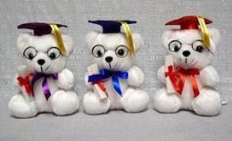 36 Wholesale Graduation Color Cap Bear