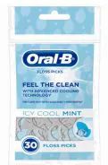 48 Wholesale Oral B Floss Pick 30 Count Icy Cool Mint
