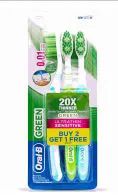 48 Wholesale Oral B Toothbrush 3 Pack Ultrathin Sensitive Green