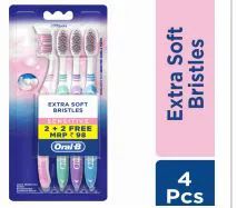 48 Wholesale Oral B Toothbrush 4 Pack Sensitive Extra Soft