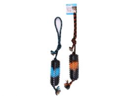 18 Wholesale 20 In Knotted Dog Rope With Spiky Chew And Pull Toy