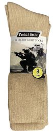 Yacht & Smith Men's Army Socks, Military Grade Socks Size 10-13 Solid Khaki