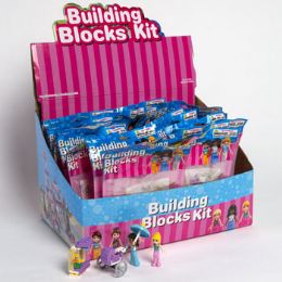 24 Wholesale Blocks Building Kit 24ast Pouch