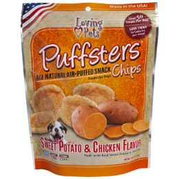 6 of Dog Treats Puffsters Chips Sweet Potato & Chicken 4 Oz Made In Usa