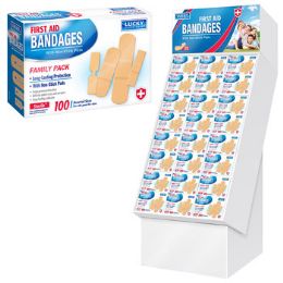 96 Bulk Bandages 100ct Family Pack