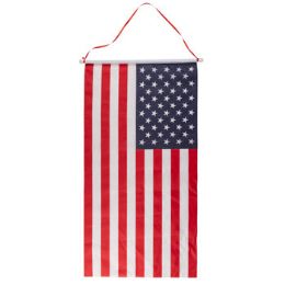 36 Pieces Flag Banner On Dowel W/hanging Ribbon 16.25 X 30.875in/pat ht - Hanging Decorations & Cut Out
