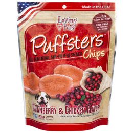 6 Wholesale Dog Treats Puffsters Chipscranberry & Chicken 4 Ozmade In Usa