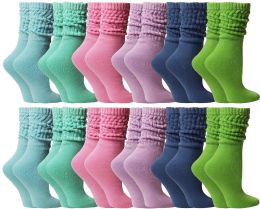 Yacht & Smith Slouch Socks For Women, Assorted Colors Size 9-11 - Womens Crew Sock