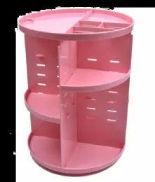 12 Pieces Pink 360 Rotating Makeup Organizer - Cosmetic Cases