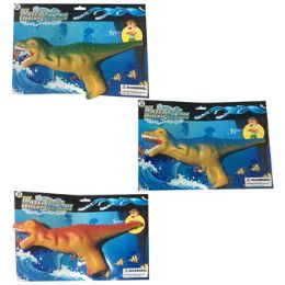 18 Wholesale Water Gun Dinosaur 3ast Colors12in L Tcd Age 4+