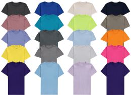 96 Wholesale Mens Cotton Short Sleeve T Shirts Mix Colors And Mix Sizes