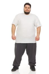 Plus Size Men Cotton T-Shirt Bulk Big Tall Short Sleeve Lightweight Tees 4X-Large, Solid White