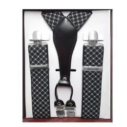 24 Bulk Pattern Suspenders Black And White