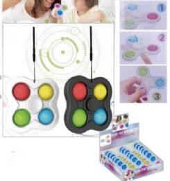 24 Wholesale Four Corner Push Pop Spinner Fidget Toy Medium Size