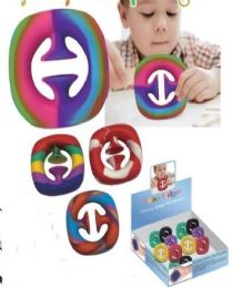 36 Wholesale Tie Dye Compression Snap Pop Toy Assorted