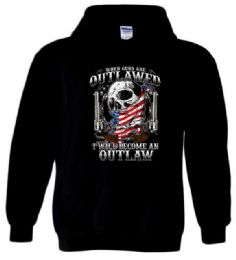 6 Pieces Outlawed I Will Become An Outlaw Black Hoody Plus Size - Mens Sweat Shirt