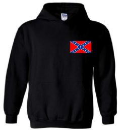 6 Wholesale Black Color Hoody With Small Rebel Sign Plus Size