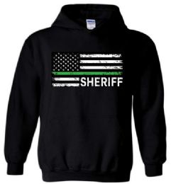 12 Pieces Black Color Hoody Sheriff Flag - Mens Sweat Shirt