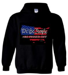 6 Pieces Pissed Off America Black Color Hoody Plus Size - Mens Sweat Shirt