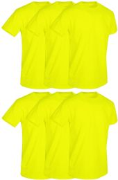 Men's Cotton Short Sleeve T-Shirt Size Small, Neon Yellow