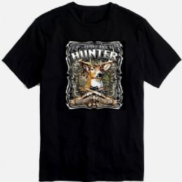 12 Pieces Black Tshirt American Hunter Plus Size - Mens T-Shirts