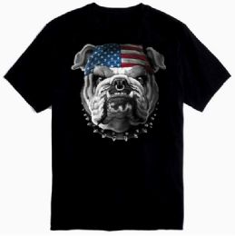 12 Pieces American Bulldog Black Color Tshirt - Mens T-Shirts