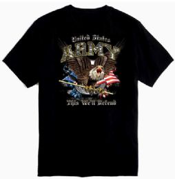 12 Pieces Us Army This Well Defend W/crest Plus Size - Mens T-Shirts