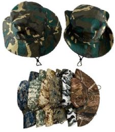 36 Wholesale Floppy Ranger Boonie Hats Assorted Camo