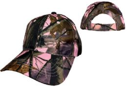 36 Wholesale Pink Hardwoods Camo Hat