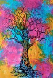 5 Pieces Tie Dye Tree Of Life Tapestry - Home Decor