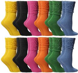 Yacht & Smith Slouch Socks For Women, Assorted Colors Size 9-11 - Womens Scrunchie Sock