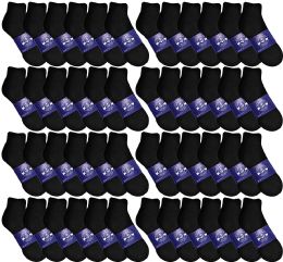 Yacht & Smith Women's Cotton Black No Show Ankle Socks