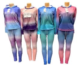 12 Wholesale Tie Dye Workout Yoga Clothes Sets