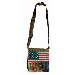 2 Wholesale Nepal Small Sling Purse With American Flag Design