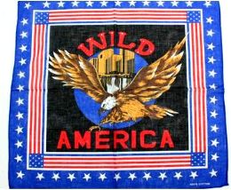 96 Wholesale Wild America Eagle Bandana