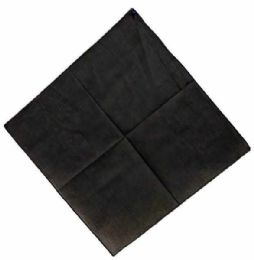 96 Wholesale Solid Color Black Bandana