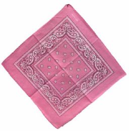 72 Wholesale Bandana Pink Paisley Fabric