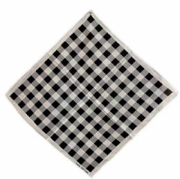 96 Wholesale Black And White Checkered Bandana