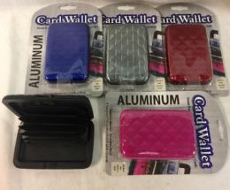 48 Wholesale Aluminum Card WalleT-Solid Color