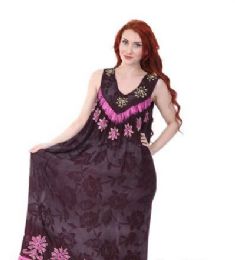12 Wholesale Rayon Long Straight Dress Batik Dye Assorted Colors
