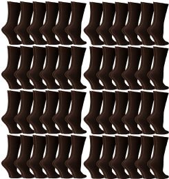240 Pairs Yacht & Smith Women's Brown Sports Crew Socks, Size 9-11, Bulk Pack - Women's Socks for Homeless and Charity