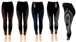 12 Wholesale Graphic On The Side Leggings